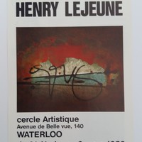 Affiche pour l'exposition Henry Lejeune , au Cercle Artistique (Warterloo) , du 21 février au 9 mars 1980 .